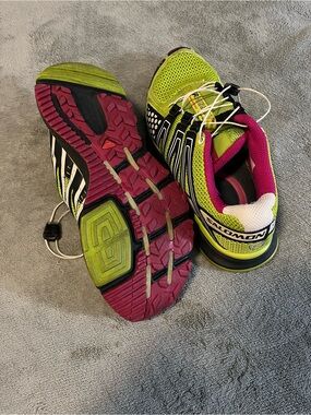 Salomon Lime Green & Magenta Trail Runners